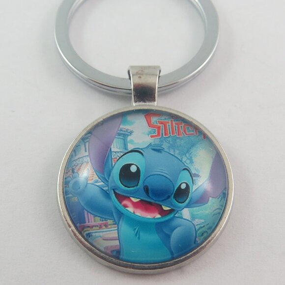 Blue Alien Keychain Cartoon Keychain Cute Character Key Ring Gift for Kids - Picture 1 of 4